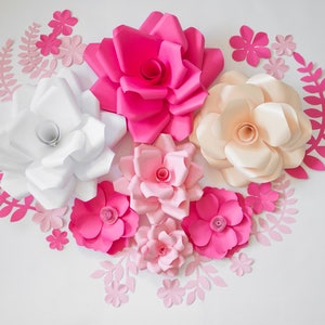Paper Flowers Wall Decor, Large Roses, Nursery Flowers, Wedding Backdrop, Wall Flowers, First Birthday Party, Baby Shower, Girl Room Decor