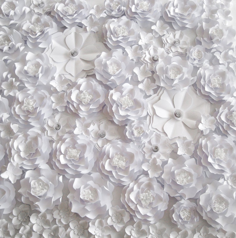 4x8ft Flower Backdrop Paper Flower Wall Decor Wedding Photo Etsy