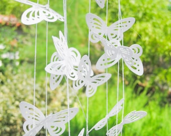 Ghirlanda di farfalle di carta 3D, decorazione per fondali nuziali, festoni per feste di compleanno