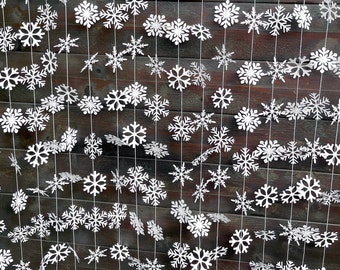 Weiße Schneeflocken Girlande & Dekoration – 12-teiliges Set Für Winterwunderland & Weihnachten