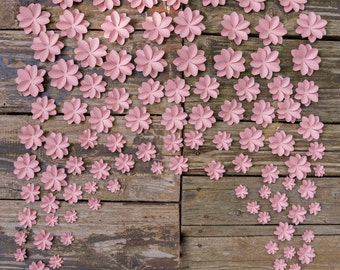 Small Dusty Rose Flowers | Nursery Over Crib Decor | Cascading Wall Paper Flowers | Pack of 25 | Baby Shower Backdrop