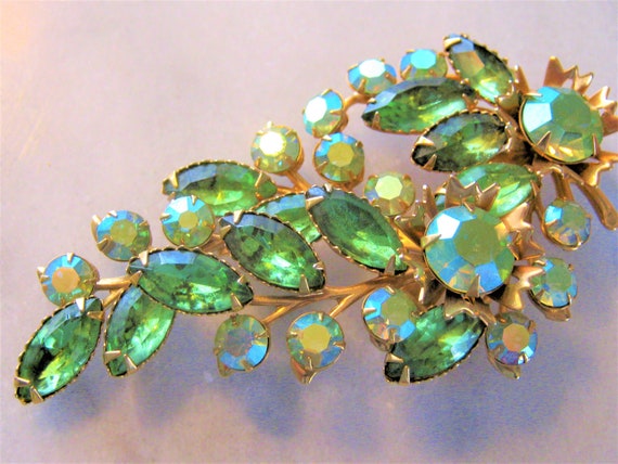 Vintage Jewelry Large 3-D Statement Prong Set Aur… - image 1