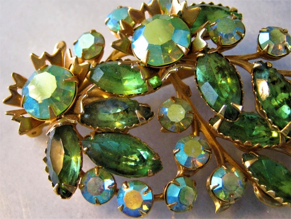 Vintage Jewelry Large 3-D Statement Prong Set Aur… - image 3