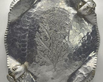 Decorative Aluminum Sunflower Tray - 1960s
