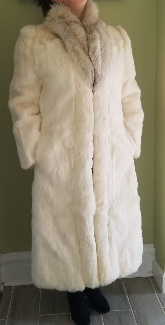 Fox & Rabbit White Fur Coat - Stunning Vintage