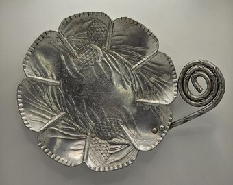 Pine Cone Decorative Aluminum Tray - 1960s