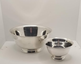 Paul Revere Bowls - Silver Plated Vintage Reproduction