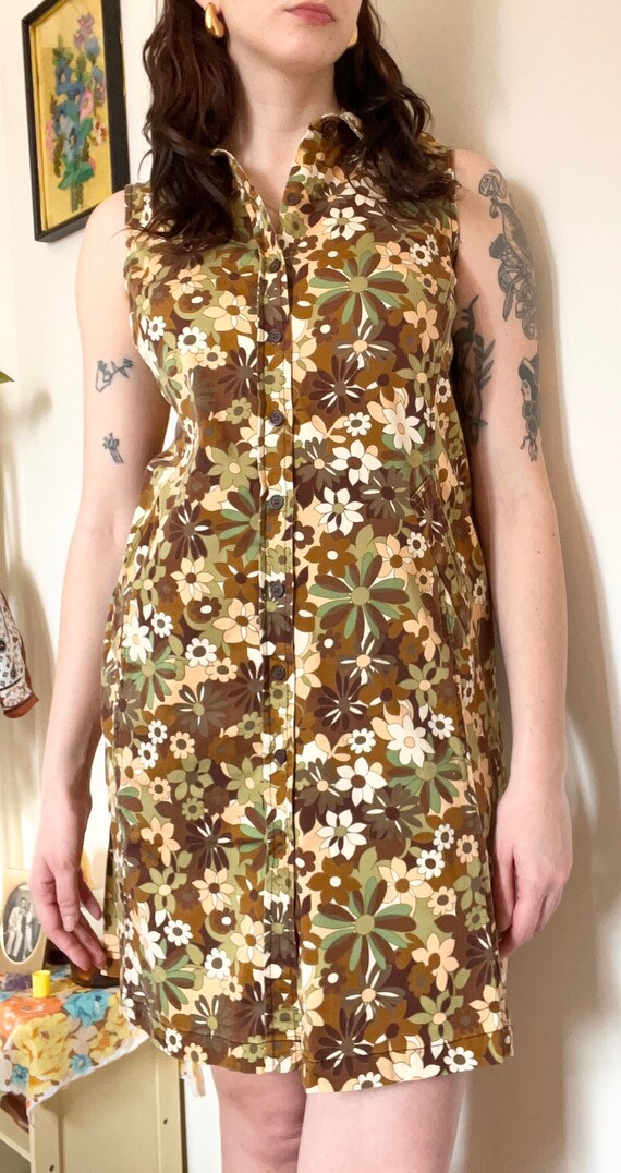 Vintage 90's does 60's retro floral print midi sh… - image 5