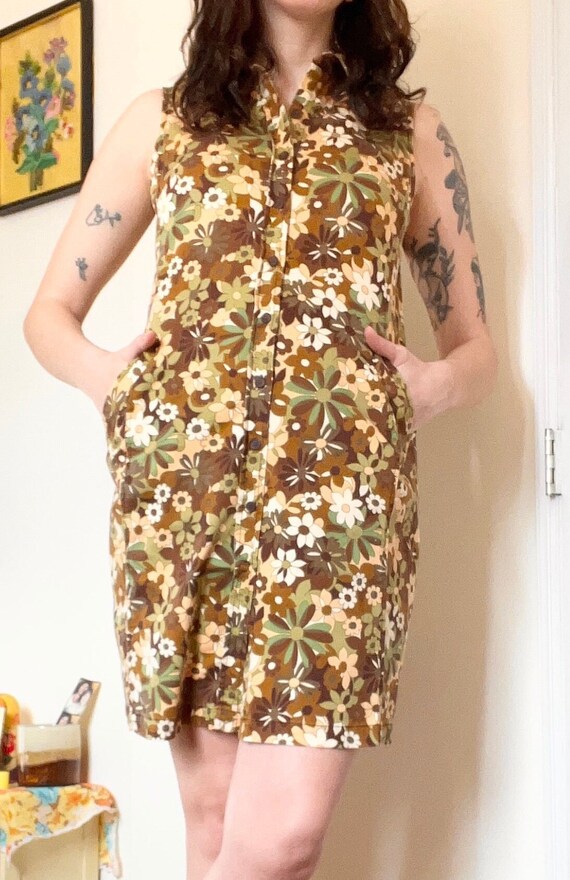 Vintage 90's does 60's retro floral print midi sh… - image 2