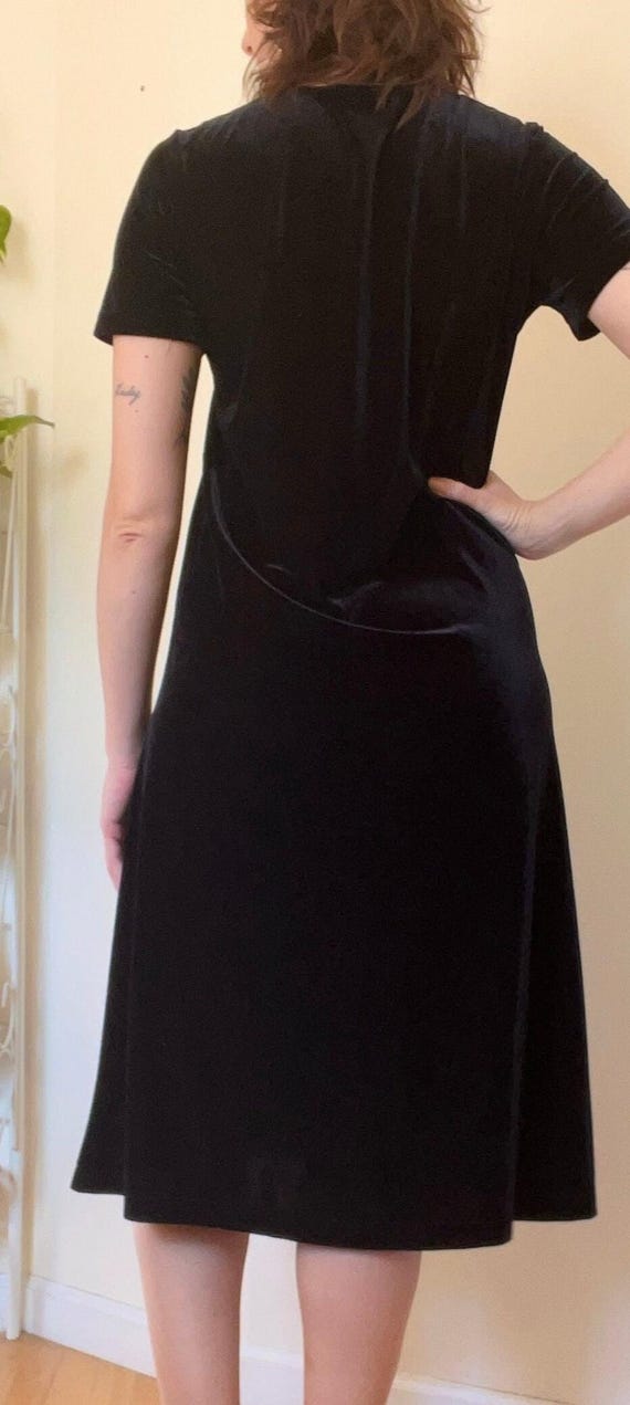 velvet t shirt dress black Boden Women's Kate Velvet Shirt Dress in Black