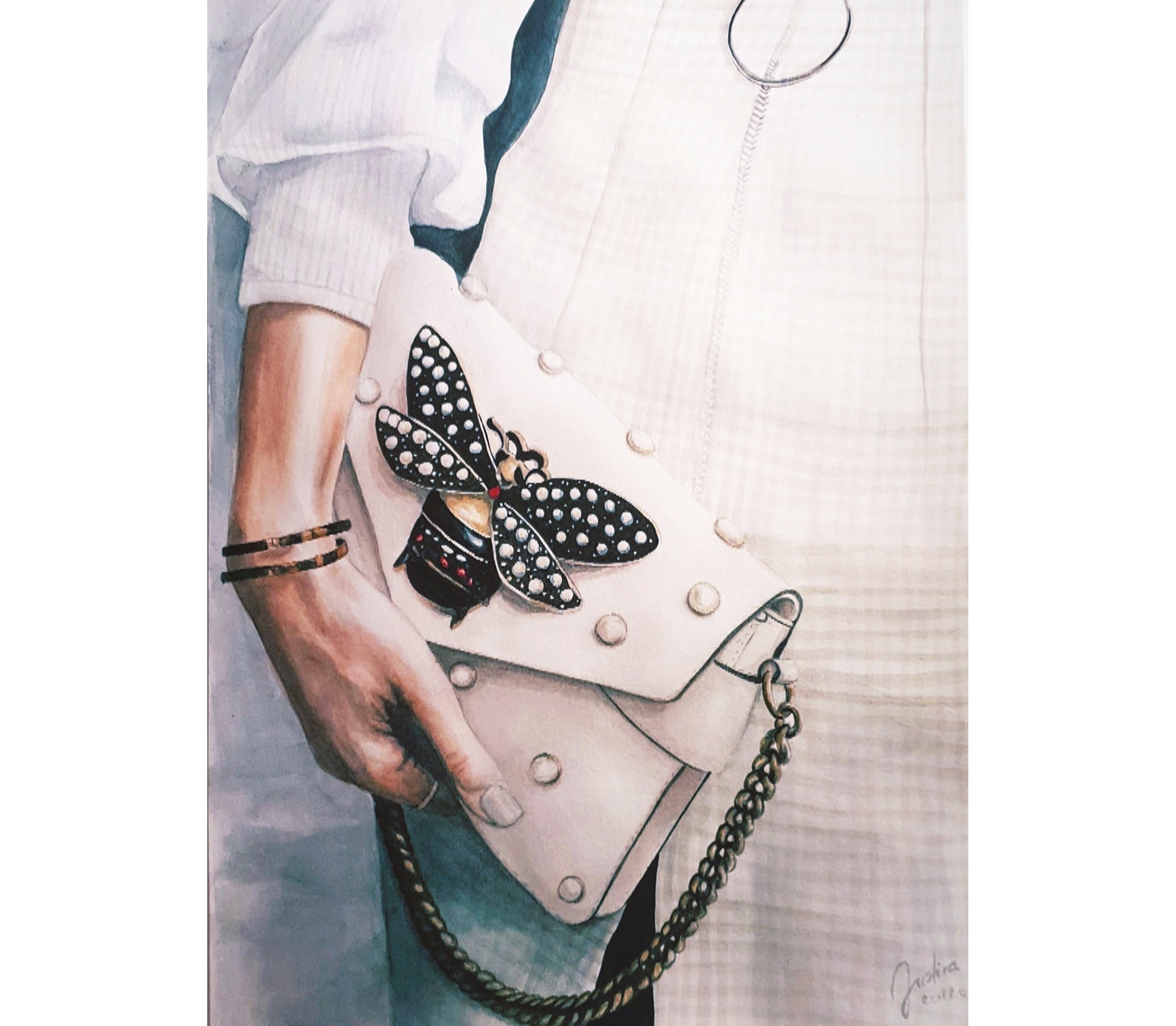 Gucci Bag Art Print by Katerina Pashegor