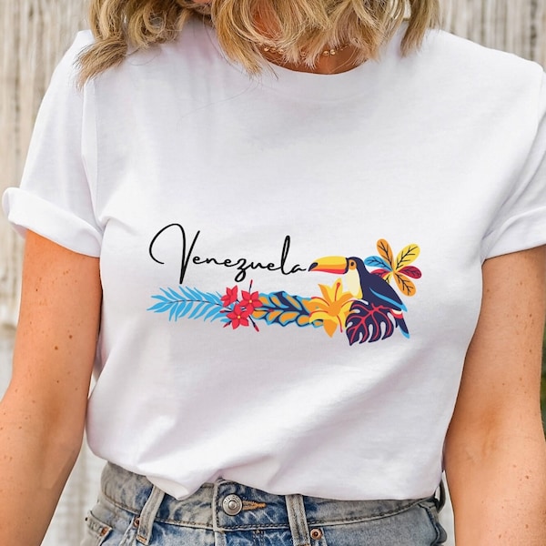 Venezuelan T-Shirt, Toucan Tropical Shirt, Chamo Chama T, Venezuelan Gift, Franela Tropical, Venezuela Shirt, Venezolana Shirt, Tucan Shirt