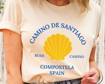 Santiago De Compostela T-Shirt, Camino de Santiago, Compostela Spain Trecking Shirt, Way of St James Hiking, Buen Camino Tee, Trecking Gift