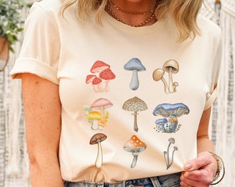 Aesthetic Mushroom Shirt, Magic Mushroom Shirt, Botanical Shirt, Mushroom Shirt, Cottagecore Shirt, Nature Lover Mushroom Tee, Fungus Shirt