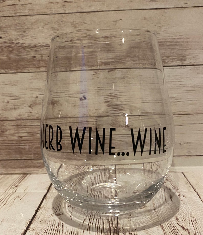 Schitts Creek Stemless wine glasses Herb Ertlinger wine Etsy