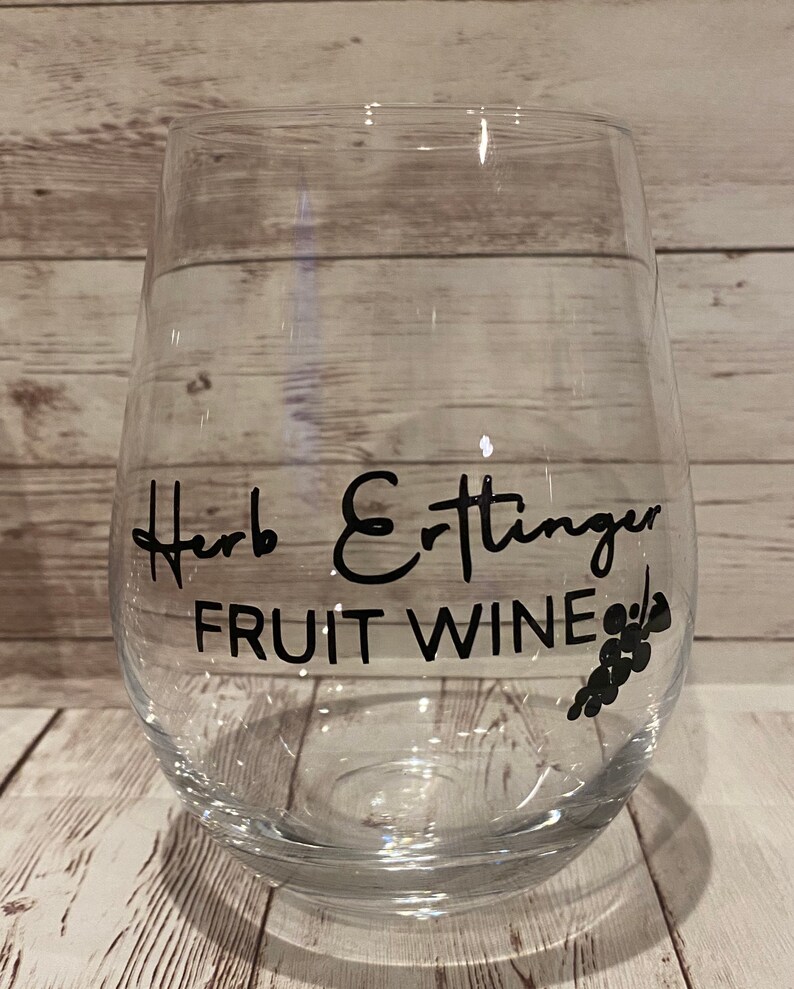 Schitts Creek Stemless wine glasses Herb Ertlinger wine Etsy