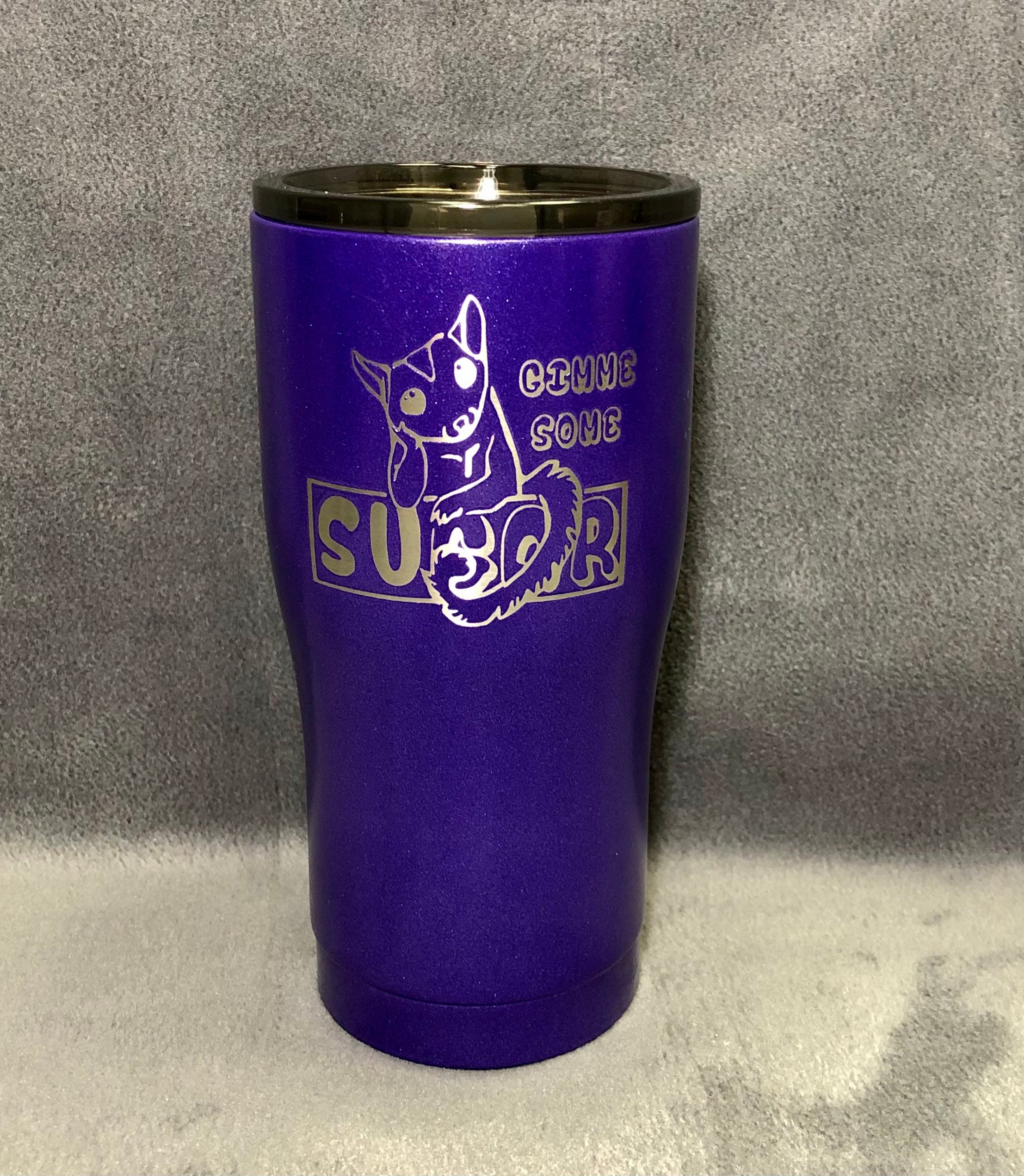 Purple Sugar Glider 20oz Curved Tumbler Hogg Yeti Ozark BUILT Custom