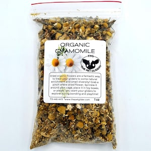 Sugar Glider Enrichment Treat- Organic Dried Chamomile Flowers