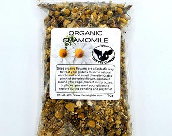 Sugar Glider Enrichment Treat- Organic Dried Chamomile Flowers