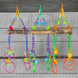 Eucalyptus Swing with Pulleys Sugar Glider Toy Sugar Bear toy, Pocket Pet toy, Bird toy, small animal toy, exotic animal toy