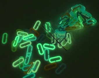 Aproximadamente 100 Glow C Links (72 g): accesorios de juguete para petauros del azúcar, juguetes para pájaros, juguetes para hacer en casa, juguetes exóticos, mascotas, animales pequeños
