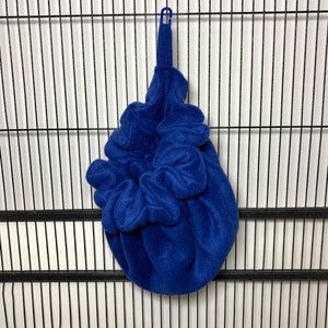 Colony size Sugar Glider Poof Fleece Sleeping Pouch Royal Blue