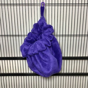 Colony size Sugar Glider Poof Fleece Sleeping Pouch Purple