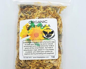 Sugar Glider Enrichment Treat- Organic Dried Calendula Officinalis Flowers