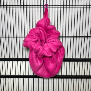 Colony size Sugar Glider Poof Fleece Sleeping Pouch Pink