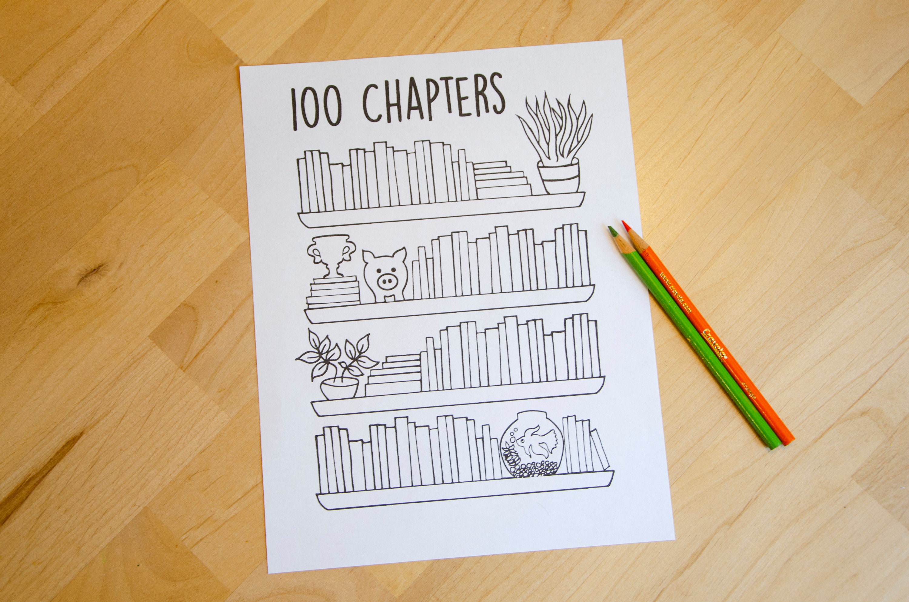 Printable Kids 100 Chapters Summer Reading Challenge Coloring Sheet Log ...