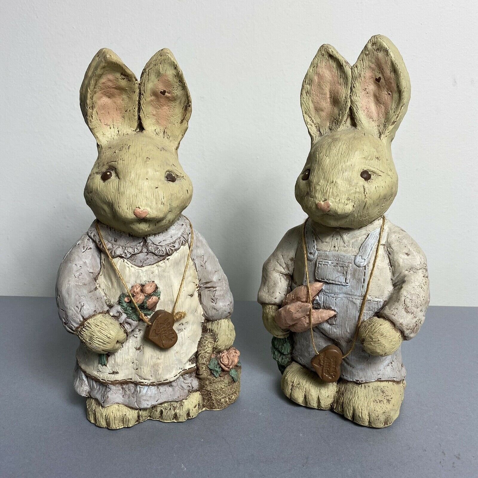 Vintage 80s/1980s Sarahs Attic Resin Bunny Rabbits Pair Mr. & | Etsy