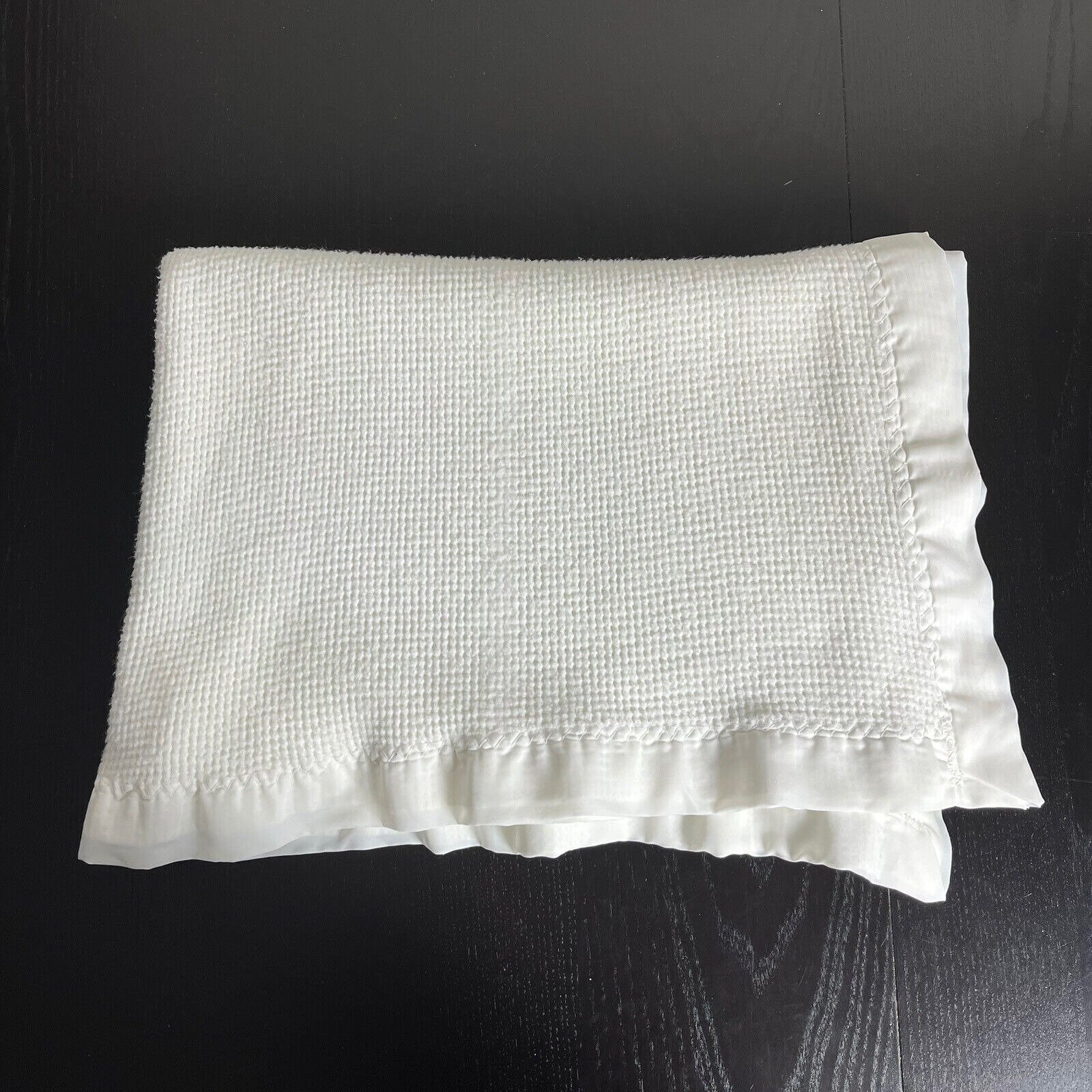 Vintage Baby Morgan Blanket White Waffle/thermal Knit Nylon - Etsy