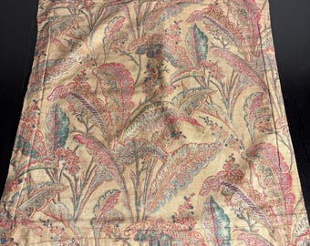 LAUREN Ralph Lauren Coco Palm Leaf Euro Pillow Sham Cotton Linen Tan/Multicolor