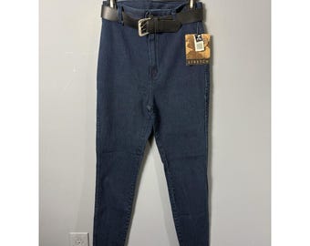 Vintage jaren 90 dames maat 11/12 hoog getailleerde stretch jeans jeggings denim Republic