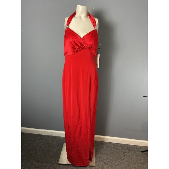 Vintage 90s Y2K Niteline Womens Size 6 Red Halter… - image 1