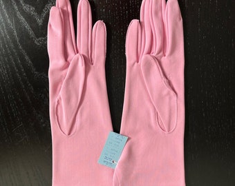 Vintage 60s/1960s Van Raalte Womens Size 7.5 Pink Nylon Gloves Deadstock/Unworn