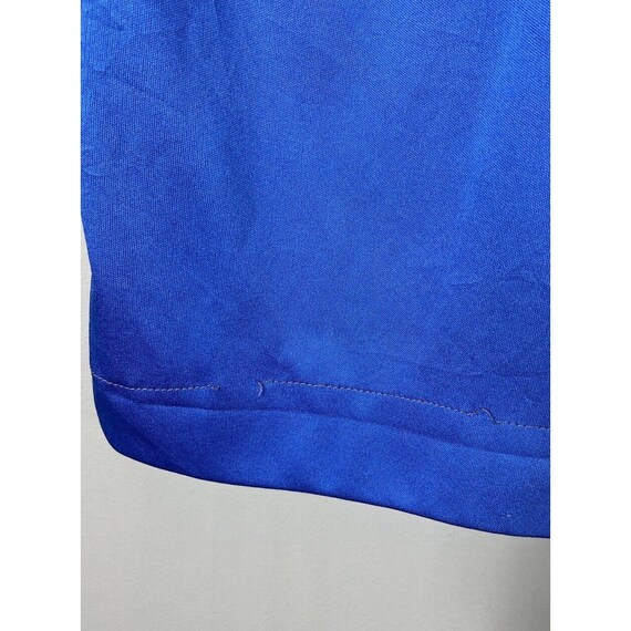 Vintage 60s/70s Womens XL/1X Bright Blue Polyeste… - image 4