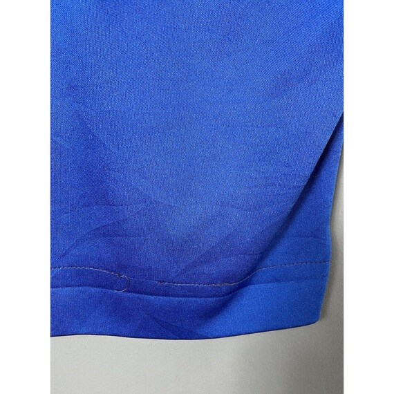 Vintage 60s/70s Womens XL/1X Bright Blue Polyeste… - image 3