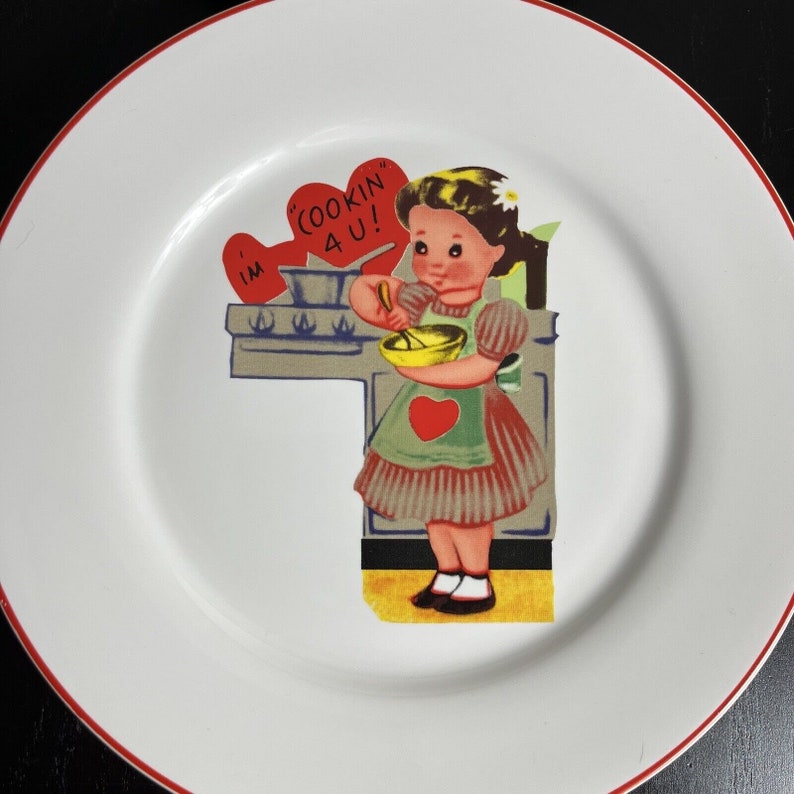 Rosanna Studio Retro Valentine 8 Dessert/side Plates Set Etsy