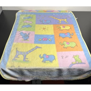 Vintage 90s Carters John Lennon Plush Baby Blanket Real Love Animals Unisex Gender Neutral 2000 Etsy Sweden