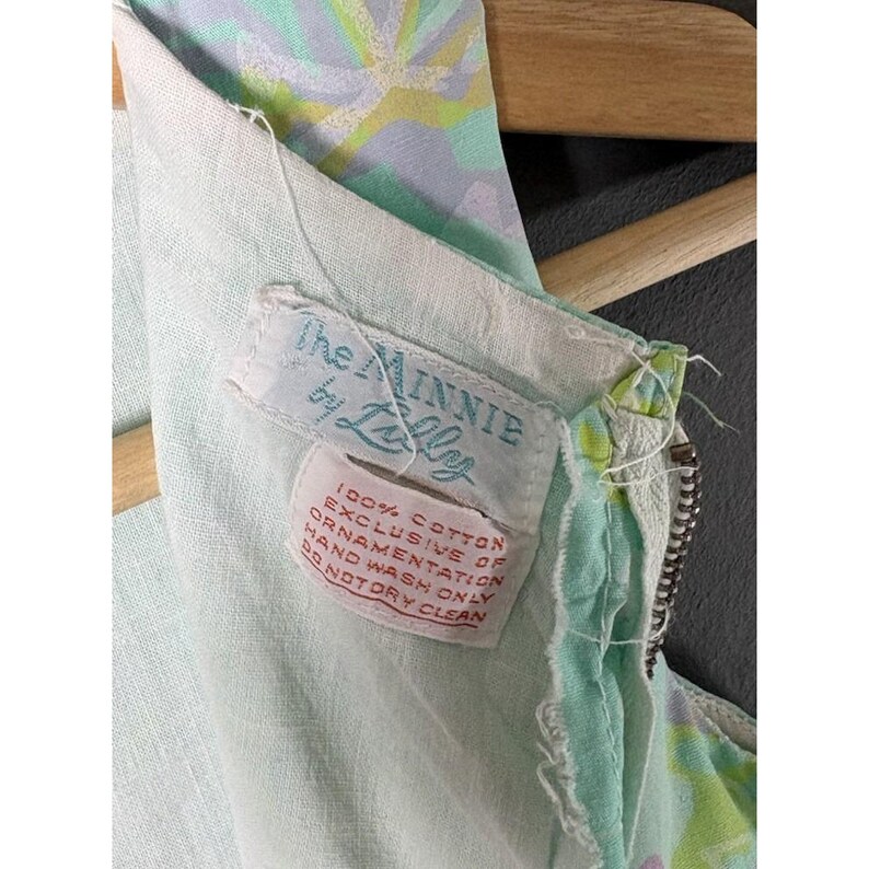 Vintage 1960s Lilly Pulitzer The Minnie Girls 5? Floral Shift Dress FLAWED, READ image 11