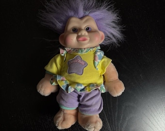 Vintage, 1990s, Applause, Magic Trolls, Pink Hair Troll, Peek A