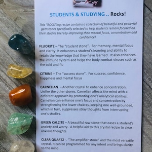 CRYSTALS for STUDENTS & STUDYING