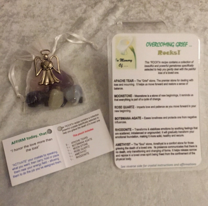 CRYSTALS for GRIEF Etsy