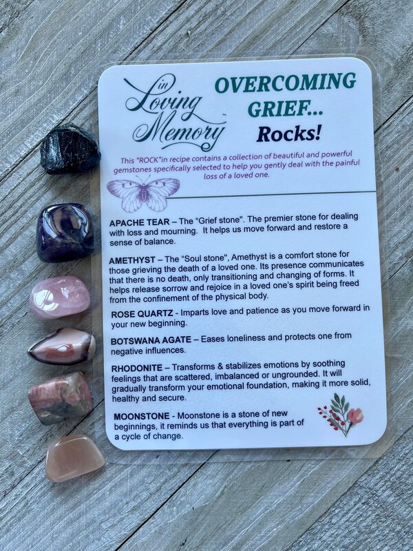 Grief and Mourning Crystal Kit Grief Crystals Healing Etsy Canada