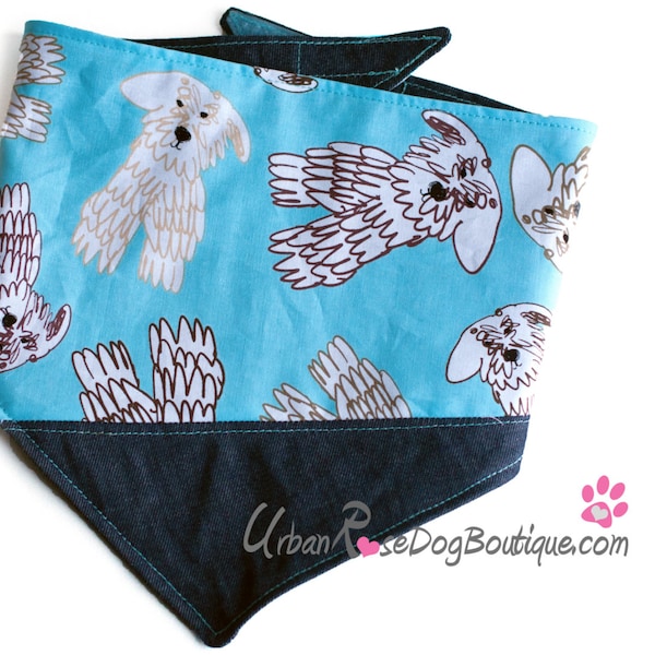 GOLDENDOODLE Blue Bandana Urban Rose and co #Bandana #IloveDoodle #Doodle #Goldendoodle #Dog #Pet #MadeinCanada