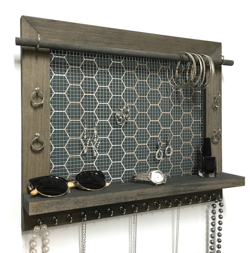 Wooden Jewelry Organizer / Shelf / Dorm Room Storage Etsy