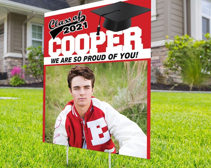 Class of 2022 Graduation, Digital file only, Photo Yard Sign design,High School Senior, Welcome Sign Congrats, Graduation lawn sign