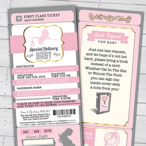 PASSPORT und TICKET-Baby-Dusche-Einladung, Coed-Baby-Dusche-Einladung-Reise-Baby-Dusche-Einladung-Paare-Baby-Dusche, digitale Dateien