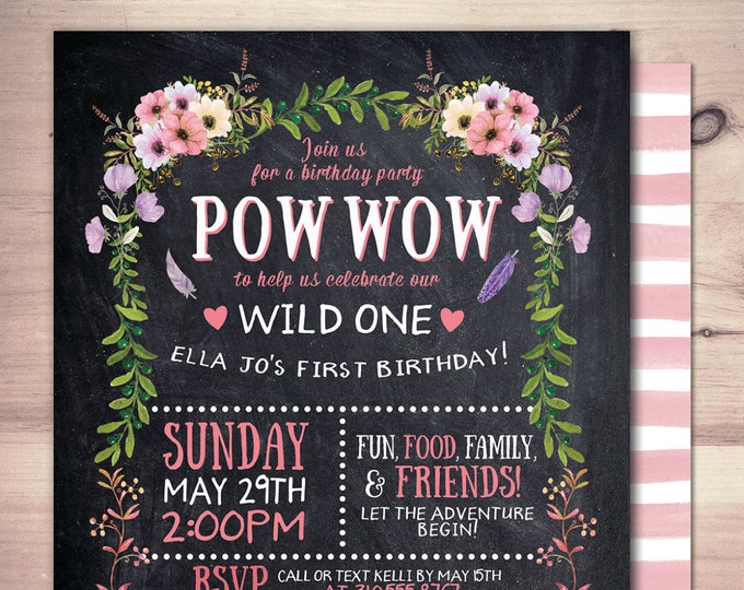 Wild one, TEEPEE Birthday Invitation, invitation, Aztec, arrow, pow wow, BOHO, Tribal, first birthday, 1st birthday, rustic